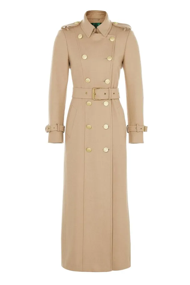 Women In Stock Tailoring Holland Cooper Full Length Marlborough Trench Coat Camel