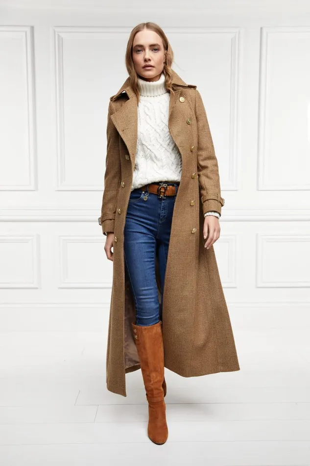 Women In Stock Tailoring Holland Cooper Full Length Marlborough Trench Coat Tawny