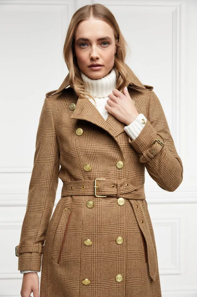 Women In Stock Tailoring Holland Cooper Full Length Marlborough Trench Coat Tawny