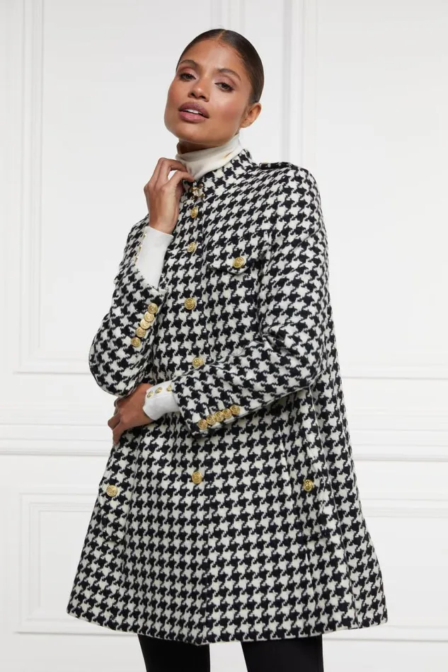 Women In Stock Tailoring Holland Cooper Highbury Cape Coat Large Scale Houndstooth Women In Stock Tailoring Holland Cooper Highbury Cape Coat Large Scale Houndstooth