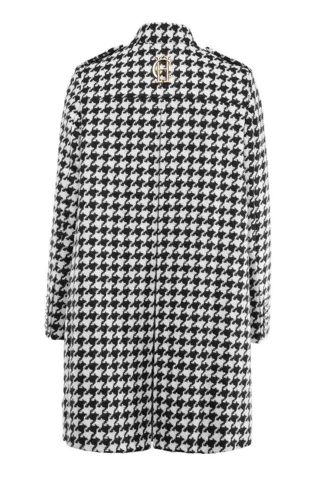 Women In Stock Tailoring Holland Cooper Highbury Cape Coat Large Scale Houndstooth