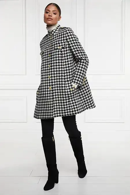 Women In Stock Tailoring Holland Cooper Highbury Cape Coat Large Scale Houndstooth
