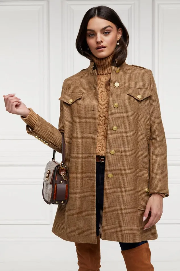 Women In Stock Tailoring Holland Cooper Highbury Cape Coat Tawny