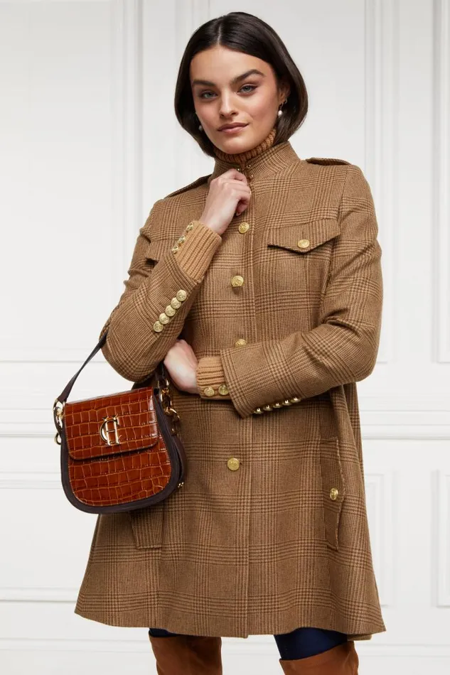 Women In Stock Tailoring Holland Cooper Highbury Cape Coat Tawny