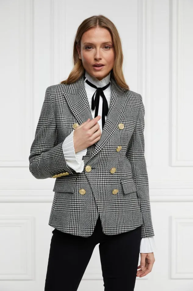 Women In Stock Tailoring Holland Cooper Knightsbridge Blazer Prince Of Wales Mono Women In Stock Tailoring Holland Cooper Knightsbridge Blazer Prince Of Wales Mono