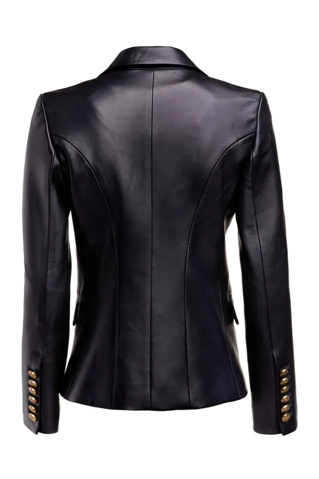Women In Stock Tailoring Holland Cooper Knightsbridge Blazer Valencia Leather Black