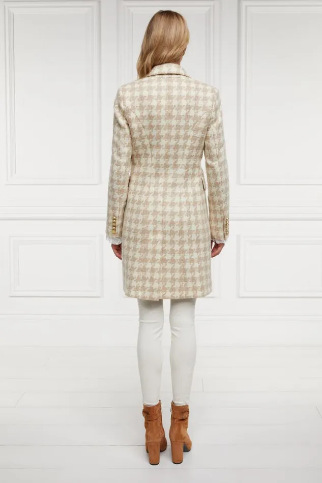 Women In Stock Tailoring Holland Cooper Knightsbridge Coat Camel Houndstooth