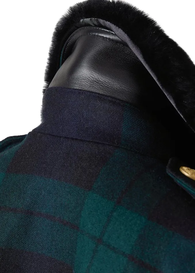 Women In Stock Tailoring Holland Cooper Marlborough Shearling Trench Coat Blackwatch