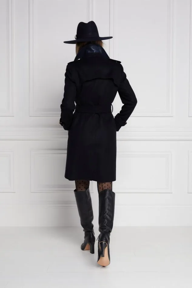 Women In Stock Tailoring Holland Cooper Marlborough Trench Coat Soft Navy