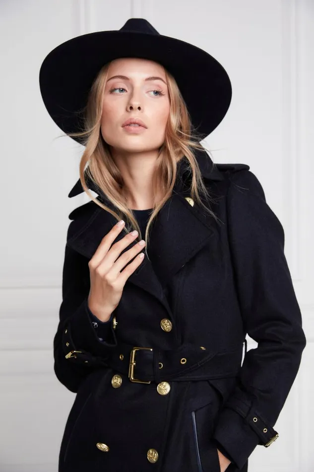 Women In Stock Tailoring Holland Cooper Marlborough Trench Coat Soft Navy