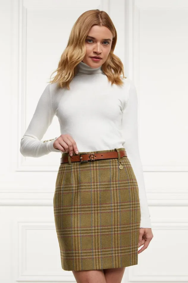 Women In Stock Tailoring Holland Cooper Regency Skirt Avebury Green Check