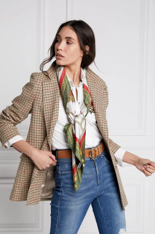 Women In Stock Tailoring Holland Cooper Single Breasted Blazer Charlton Tweed
