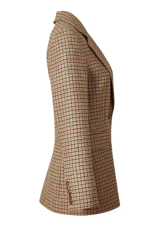 Women In Stock Tailoring Holland Cooper Single Breasted Blazer Charlton Tweed