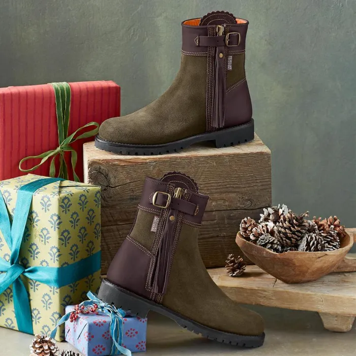 Women Inclement Cropped Tassel Boots Olive Sundance Catalog Boots