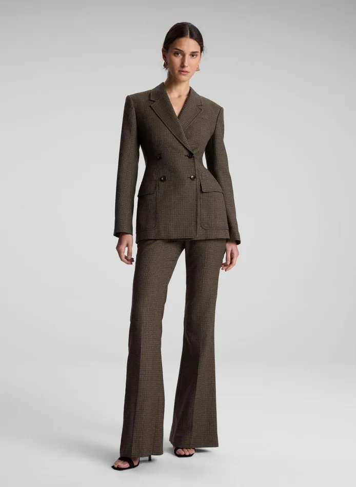 Women Jackets and Coats ALC Tess Mini Houndstooth Jacket Tanolive
