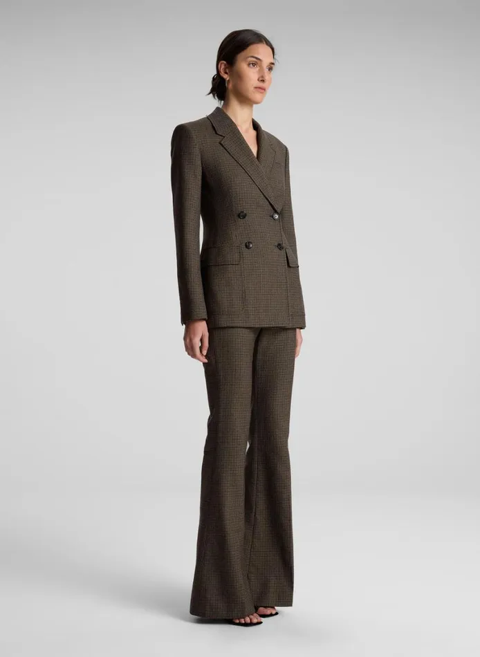 Women Jackets and Coats ALC Tess Mini Houndstooth Jacket Tanolive