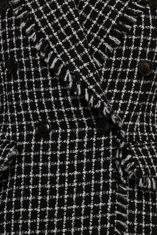 Women Jackets and Coats Petal and Pup Rocco Hem Blazer BlackWhite