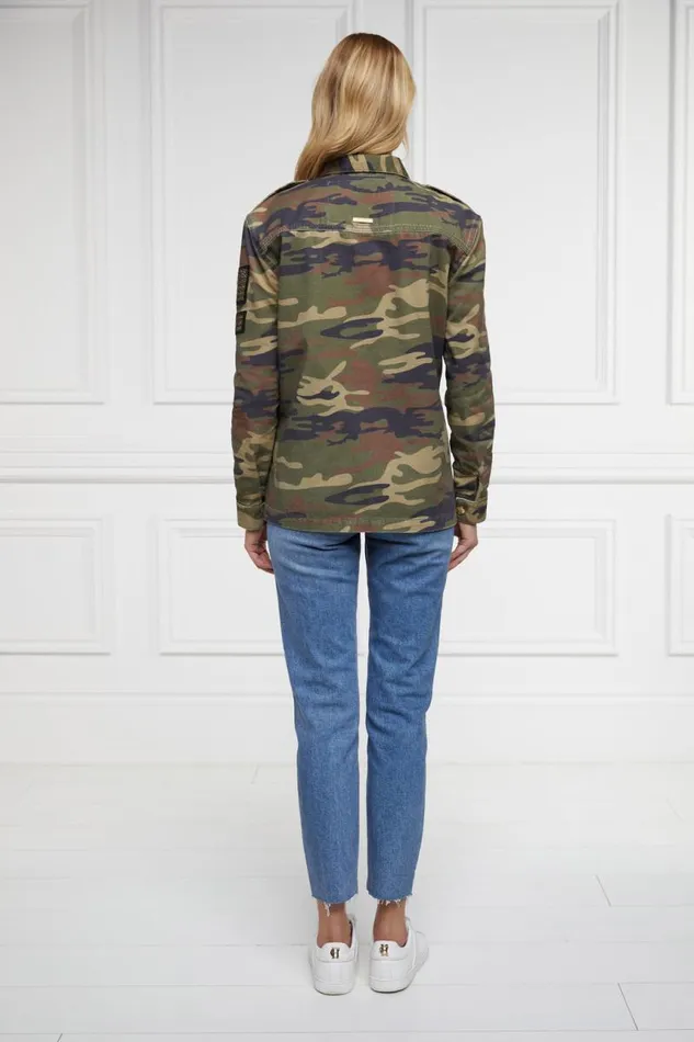 Women Jackets Holland Cooper Premium Artillery Jacket Washed Camo