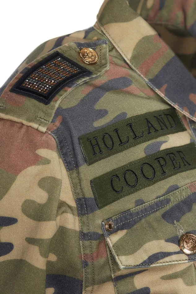 Women Jackets Holland Cooper Premium Artillery Jacket Washed Camo