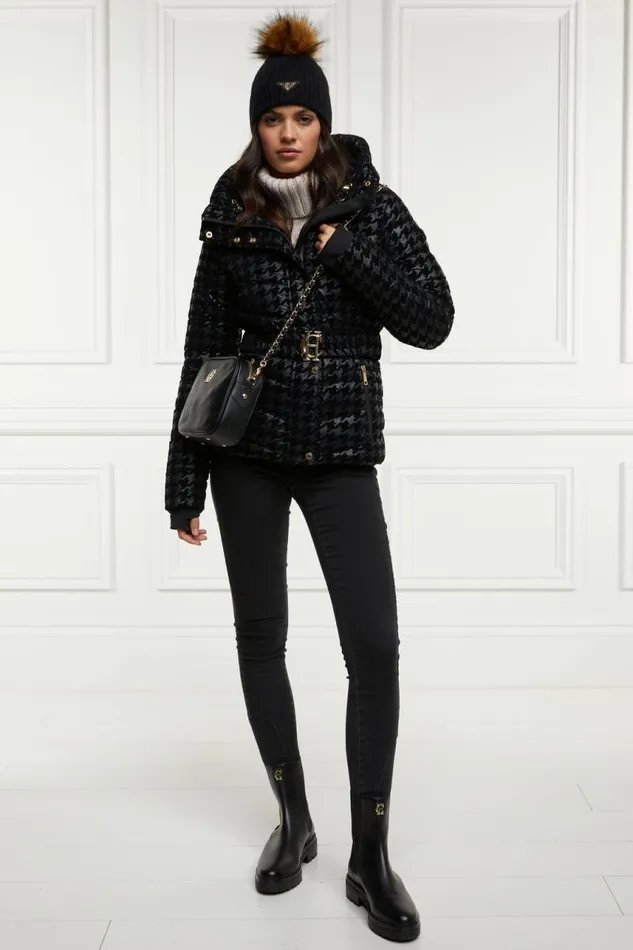 Women Jackets Holland Cooper Vermont Puffer Jacket Mono Houndstooth Women Jackets Holland Cooper Vermont Puffer Jacket Mono Houndstooth