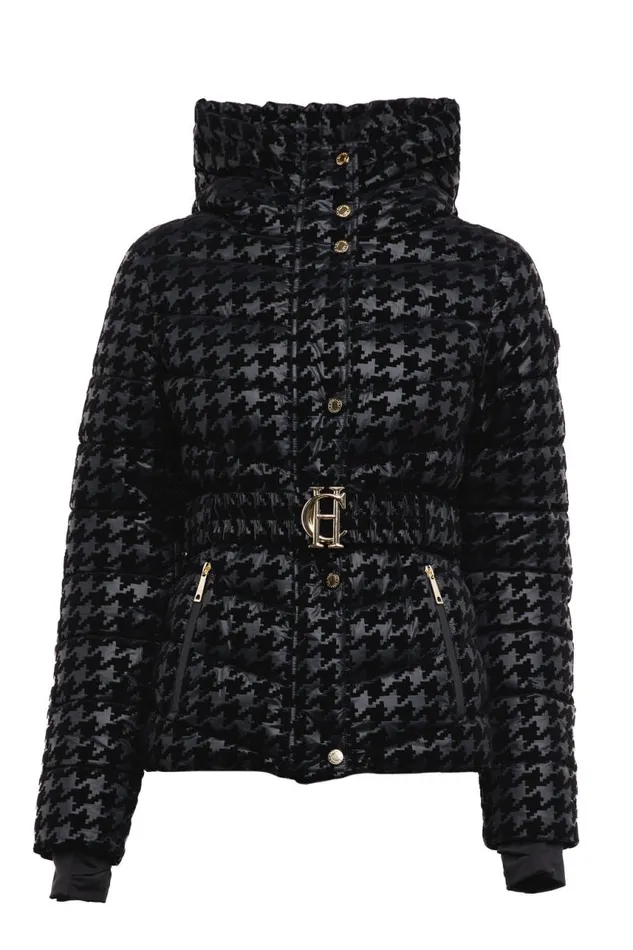 Women Jackets Holland Cooper Vermont Puffer Jacket Mono Houndstooth Women Jackets Holland Cooper Vermont Puffer Jacket Mono Houndstooth