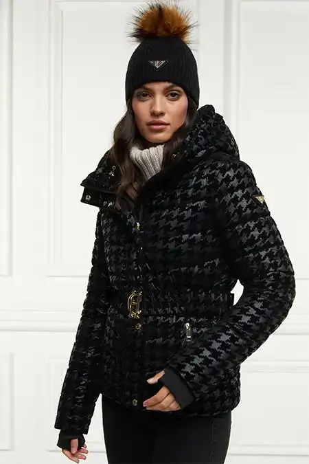 Women Jackets Holland Cooper Vermont Puffer Jacket Mono Houndstooth Women Jackets Holland Cooper Vermont Puffer Jacket Mono Houndstooth