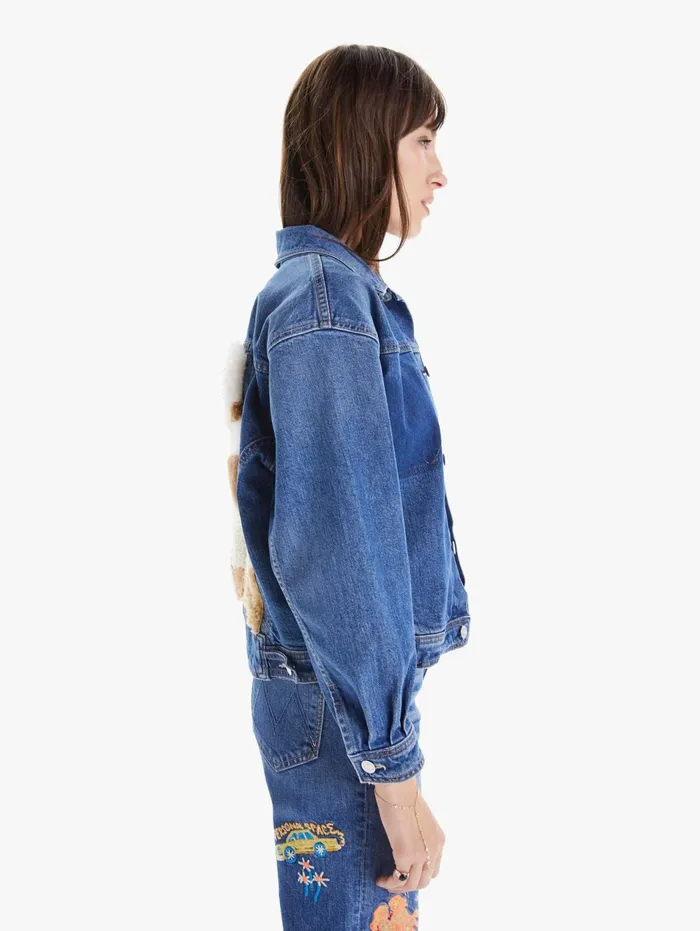 Women Jackets Mother Denim The Back Road Jacket Medium Blue