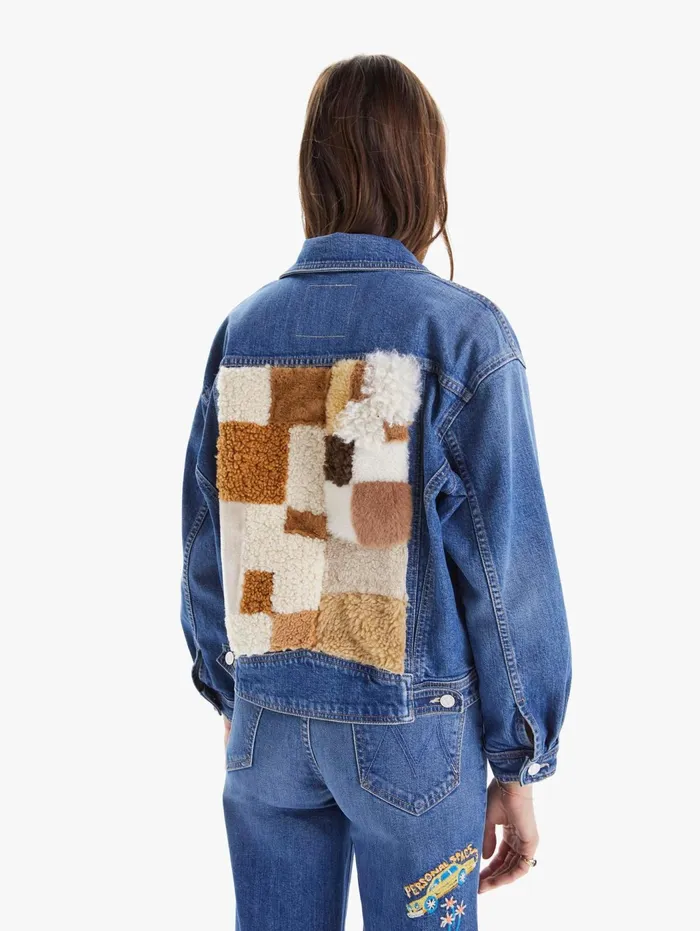 Women Jackets Mother Denim The Back Road Jacket Medium Blue
