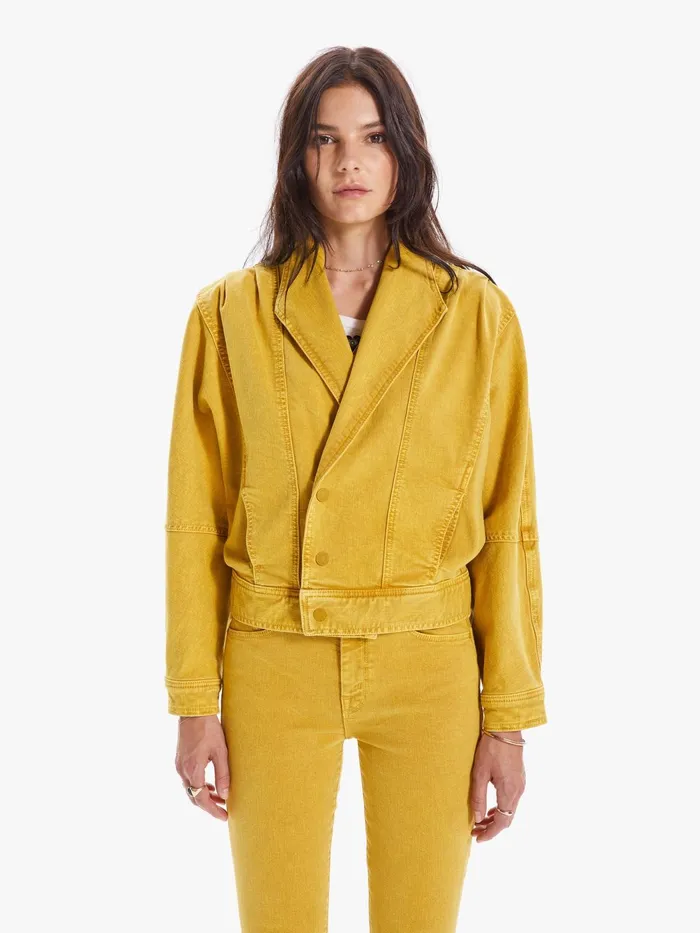 Women Jackets Mother Denim The Big Time Jacket Dark Yellow
