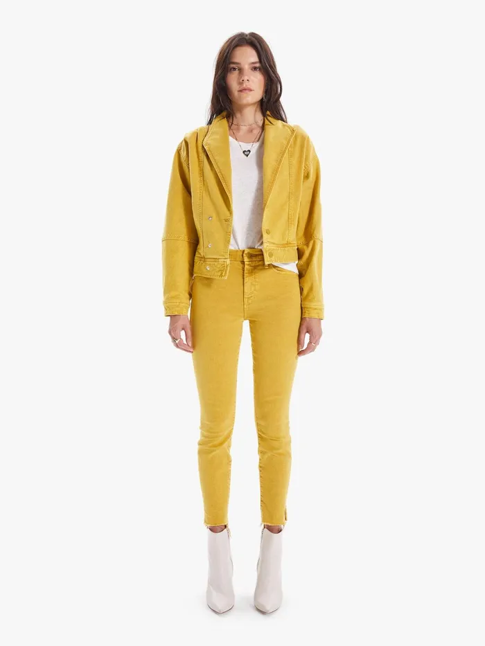 Women Jackets Mother Denim The Big Time Jacket Dark Yellow