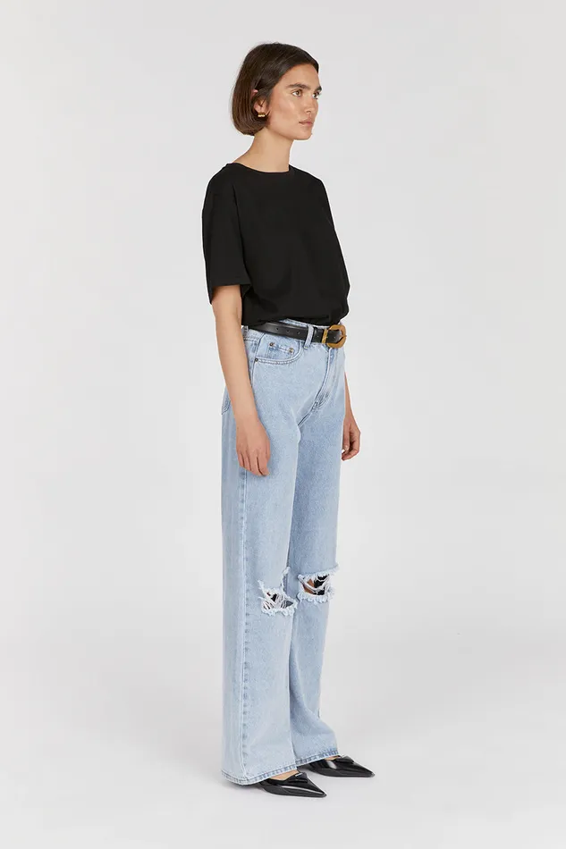 Women Jeans DISSH ARCHIE BLUE HIGH RISE RIPPED JEAN