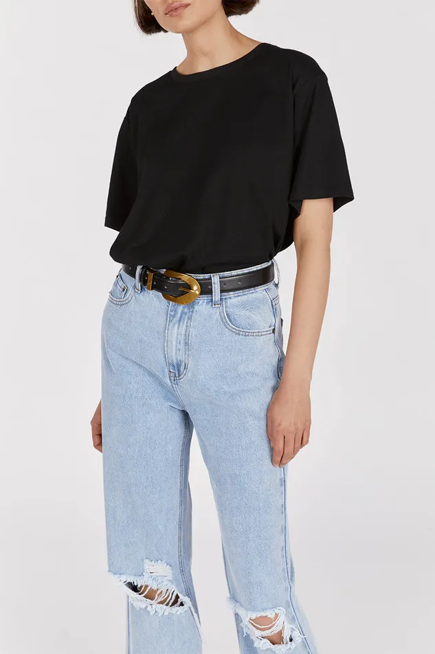Women Jeans DISSH ARCHIE BLUE HIGH RISE RIPPED JEAN