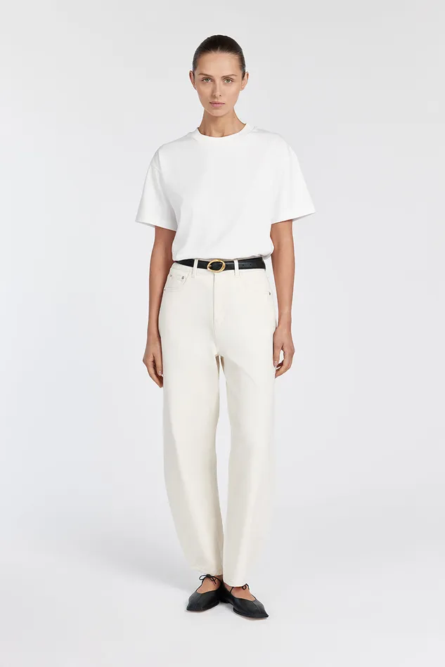 Women Jeans DISSH CALEB CREAM BARREL LEG JEAN