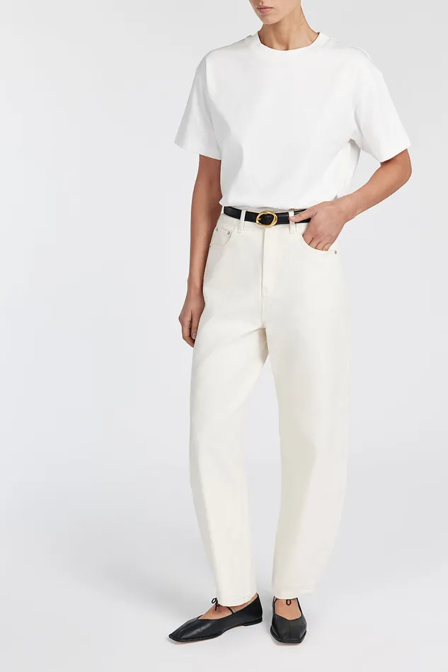 Women Jeans DISSH CALEB CREAM BARREL LEG JEAN