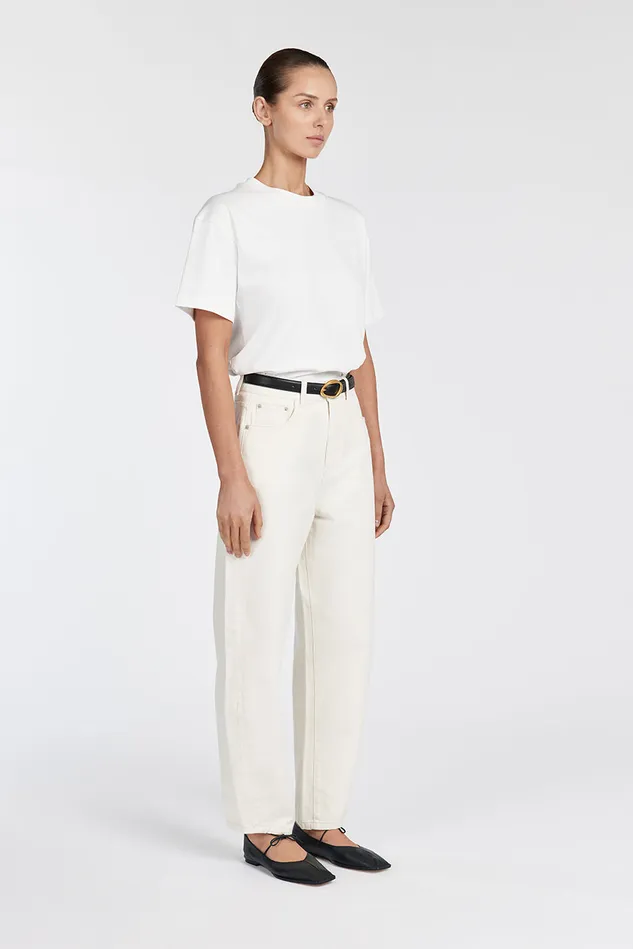 Women Jeans DISSH CALEB CREAM BARREL LEG JEAN