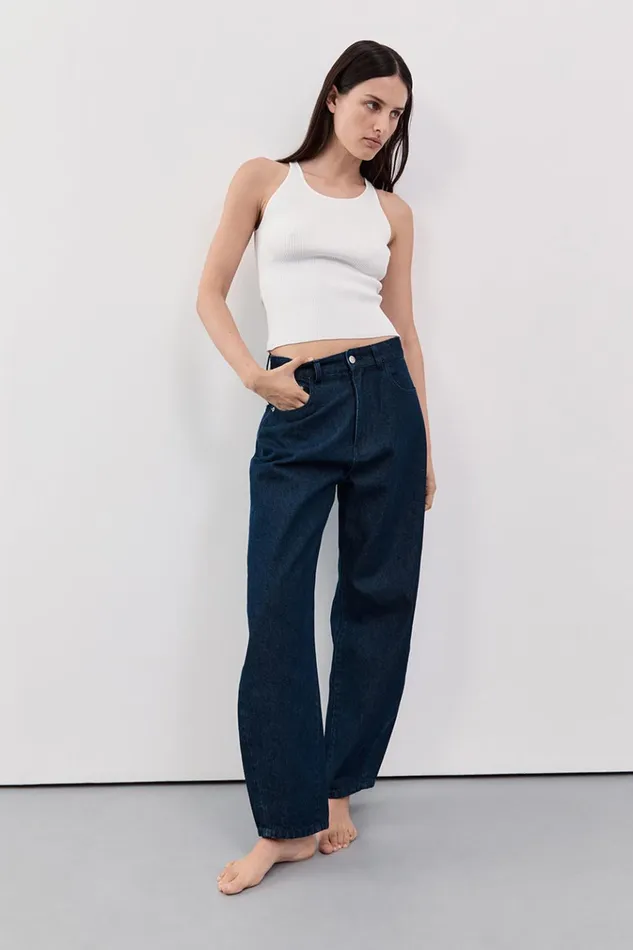 Women Jeans DISSH CALEB INDIGO BARREL LEG JEAN
