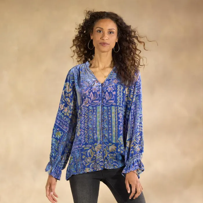 Women Joasie Burnout Velvet Top Petite Blue Multi Sundance Catalog Petite Styles Women Joasie Burnout Velvet Top Petite Blue Multi Sundance Catalog Petite Styles