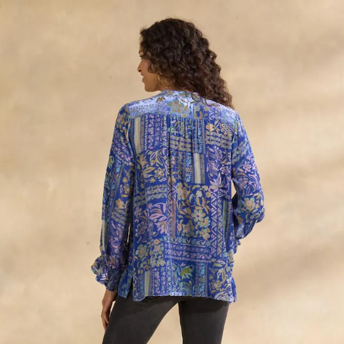 Women Joasie Burnout Velvet Top Petite Blue Multi Sundance Catalog Petite Styles Women Joasie Burnout Velvet Top Petite Blue Multi Sundance Catalog Petite Styles