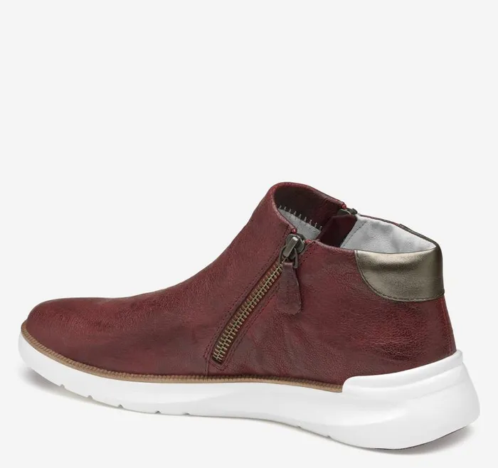 Women Johnston and Murphy Boots and Booties Emery Zip Bootie Wine Washed Italian Sheepskin Women Johnston and Murphy Boots and Booties Emery Zip Bootie Wine Washed Italian Sheepskin