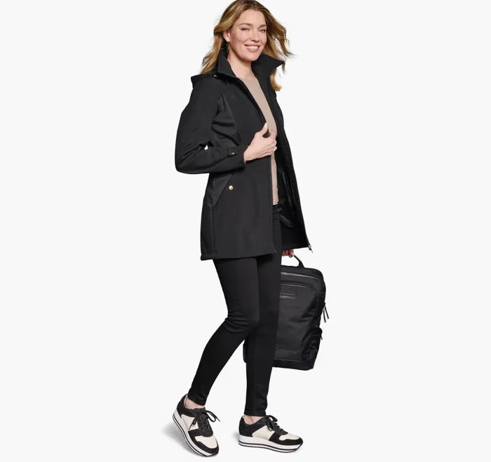 Women Johnston and Murphy Coats Jackets and Vests Softshell Jacket Black Women Johnston and Murphy Coats Jackets and Vests Softshell Jacket Black