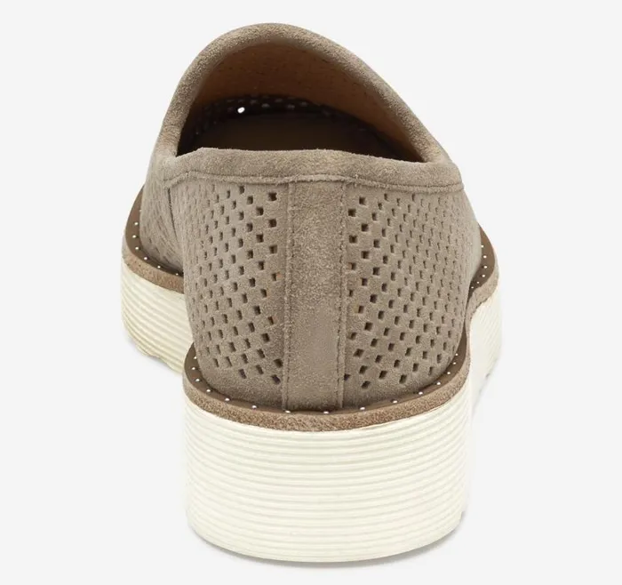 Women Johnston and Murphy Mules and Loafers Mitzi Perfed Venetian Taupe Suede Women Johnston and Murphy Mules and Loafers Mitzi Perfed Venetian Taupe Suede