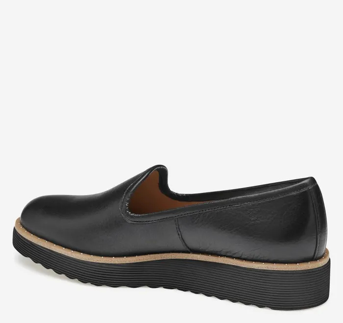 Women Johnston and Murphy Mules and Loafers Mitzi Venetian Black Calfskin