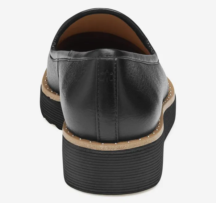 Women Johnston and Murphy Mules and Loafers Mitzi Venetian Black Calfskin