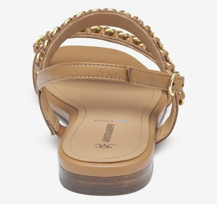 Women Johnston and Murphy Sandals Lilly Chain Sandal Tan Glove Leather Women Johnston and Murphy Sandals Lilly Chain Sandal Tan Glove Leather