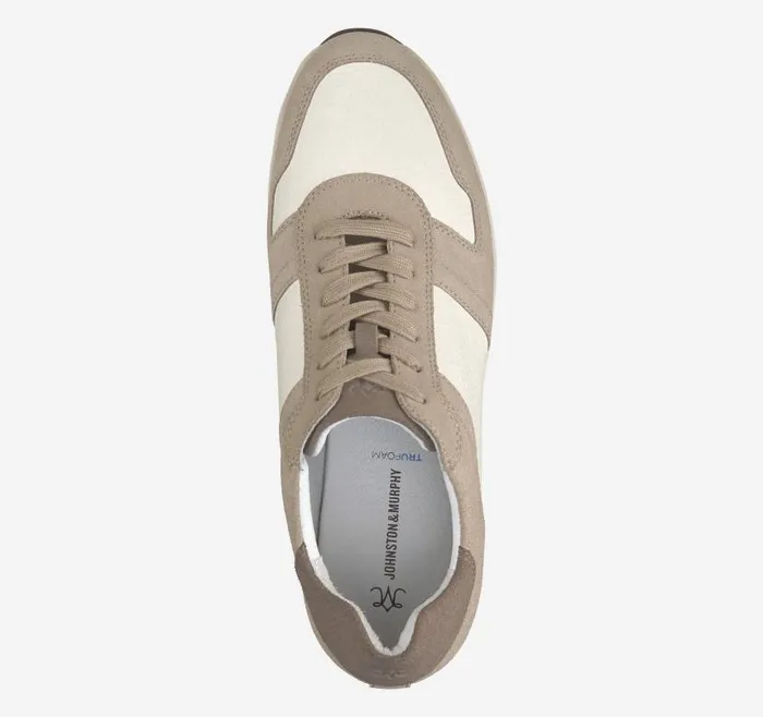Women Johnston and Murphy Sneakers Gracie Colorblock LaceUp Taupe Suedebone Calfskin Women Johnston and Murphy Sneakers Gracie Colorblock LaceUp Taupe Suedebone Calfskin