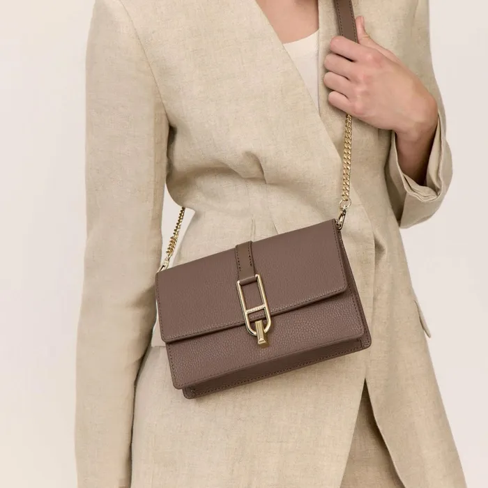Women Jolene Chain Clutch Bag Coffee Brown Fiorelli Shoulder Bags