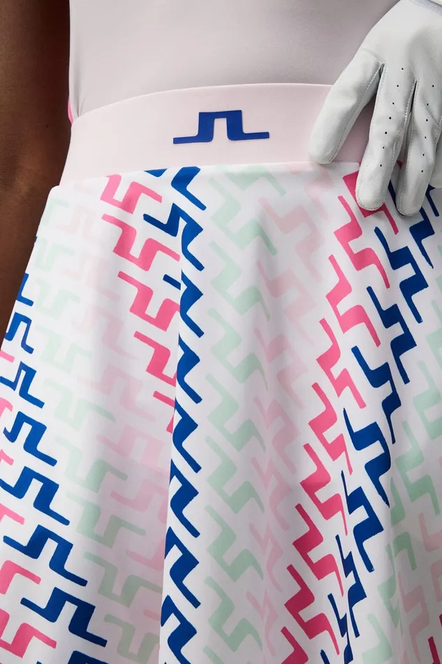 Women Joline Print Skirt Pink Painted Bridge JLindeberg Skirts Women Joline Print Skirt Pink Painted Bridge JLindeberg Skirts