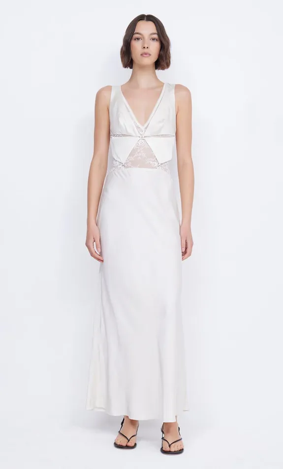 Women JULIETTE V NECK MAXI DRESS 8211 IVORY Bec Bridge Maxi Dresses