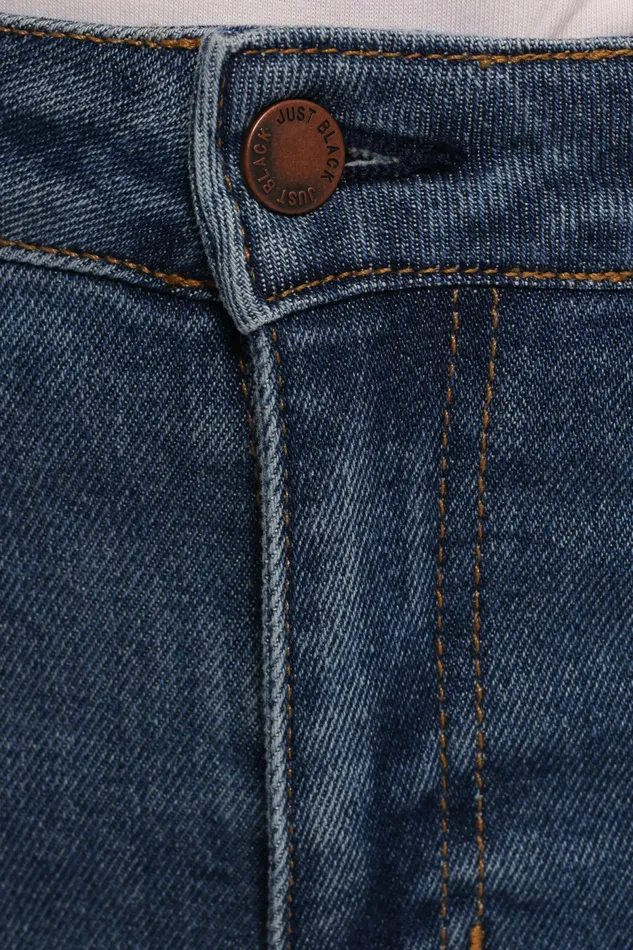 Women Just Black Uncut Straight Leg Jean Dark Denim Denim Petal and Pup