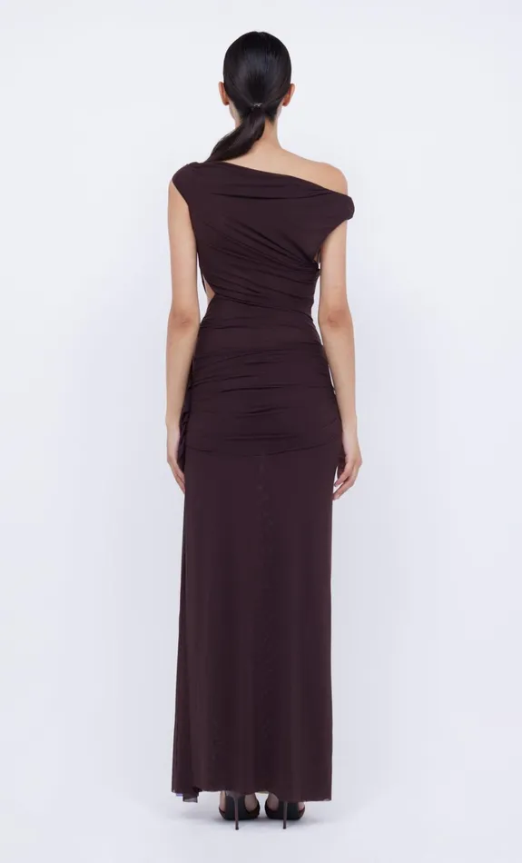 Women KAILANI ASYM DRESS 8211 CHOCOLATE Bec Bridge Wedding Guest